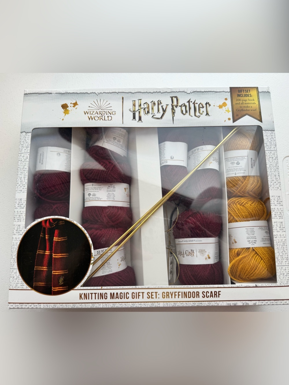 Harry Potter Gryffindor Scarf Knitting Kit Wizarding World Gift Set